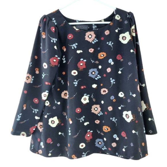 Hatch LOLA black floral print maternity blouse Size 1 (small) - Picture 1 of 10